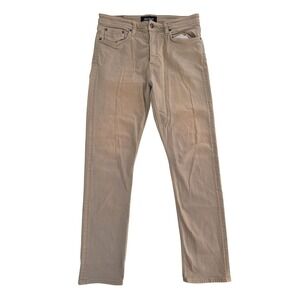 Revtown Sharp Decade Denim Jeans Mens 34x32 Tan Khaki Slim Straight Stretch Pant